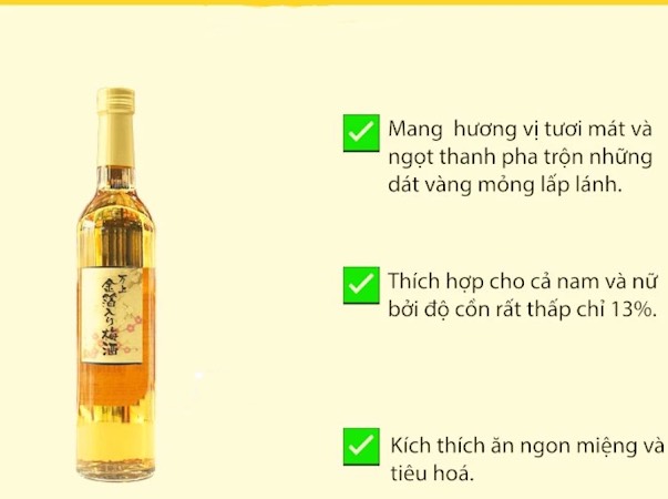 Rượu mơ vảy vàng Nhật Bản (Chai 500ml)- HADACOSMETIC
