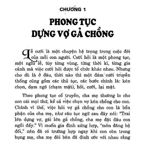 Sách - Phong Tục Dựng Vợ Gả Chồng