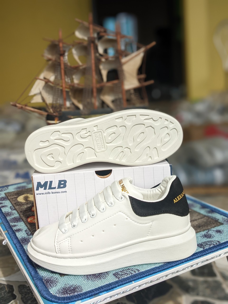Giày MC Queen gót đen Chất lượng Rep 11 nam nữ Full Size 36-43