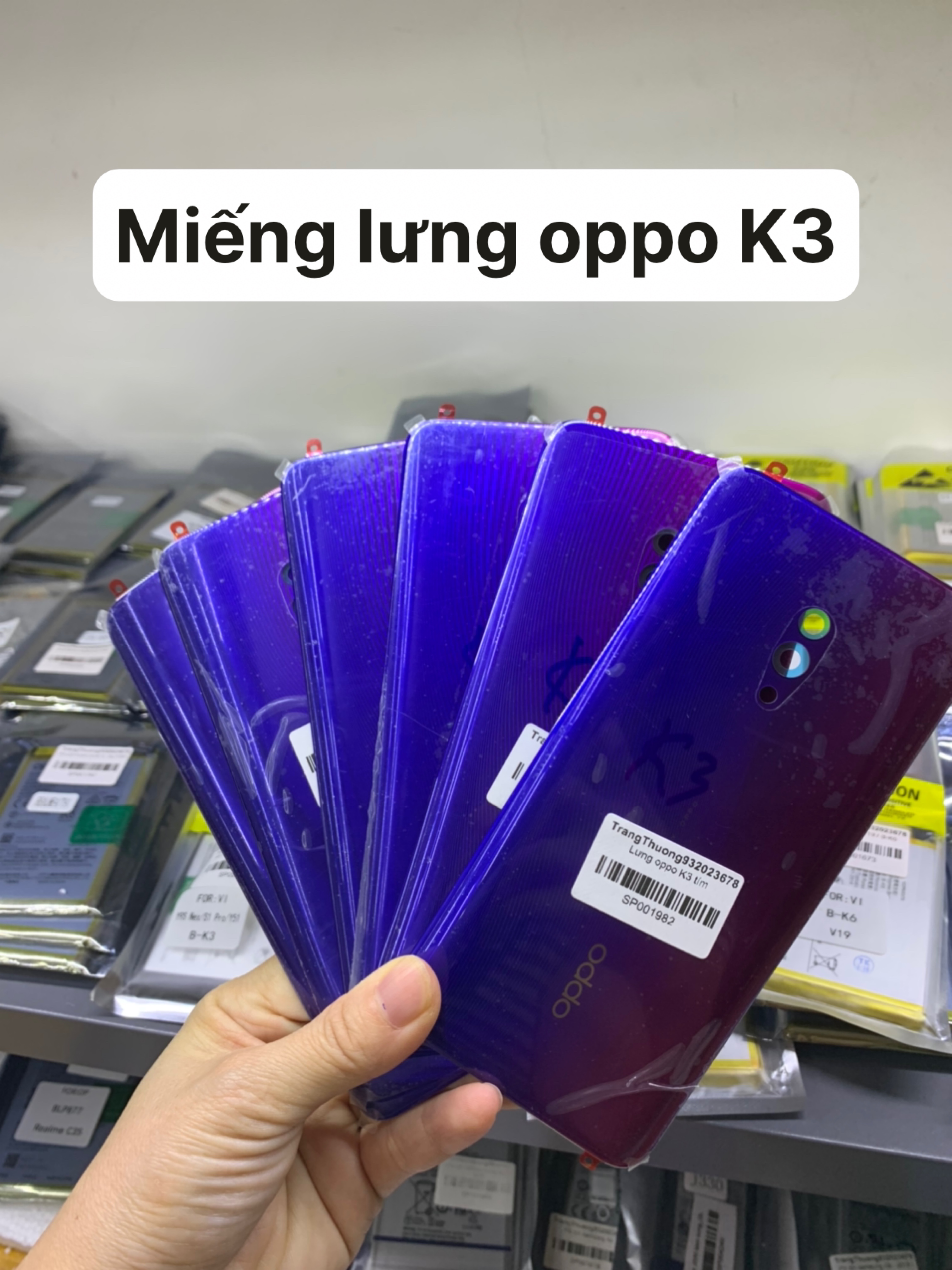 Full bộ vỏ oppo k3 zin ( gồm;lưng,sườn,xương,phím bấm kính cam, khay sim