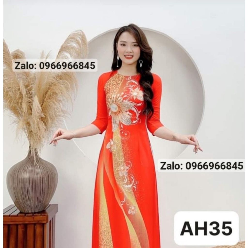 Áo dài in 3d mẫu mới 2023- áo dài đan linh