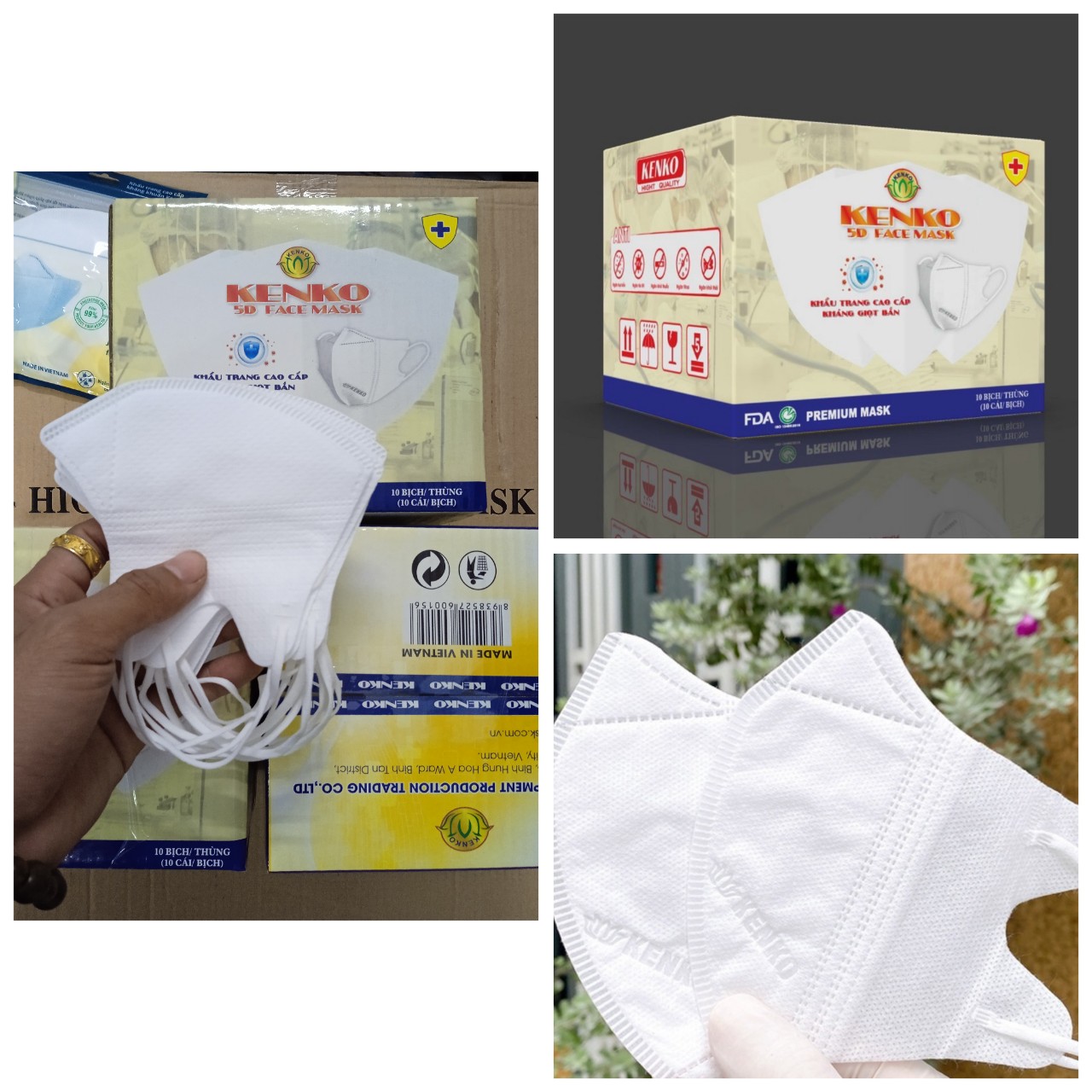 THÙNG 200 Chiếc Khẩu Trang 5D KenKo Facemask Chống Bụi Mịn