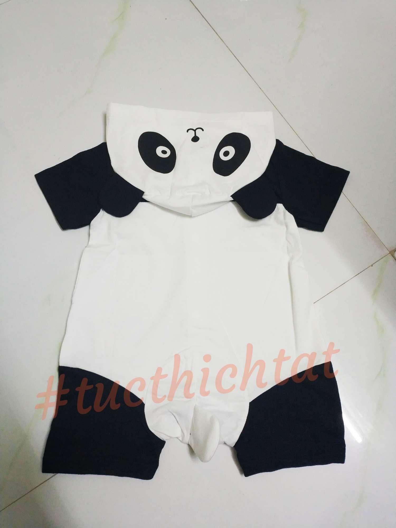 Body hình thú - Gấu trúc (100% cotton)