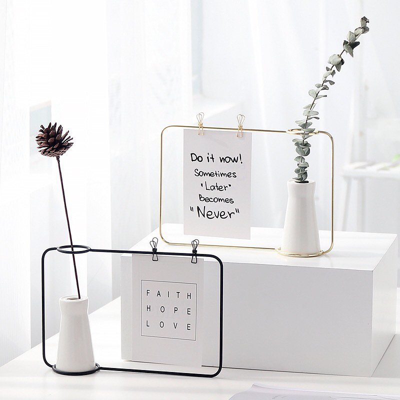Set lọ hoa khung ảnh để bàn trang trí