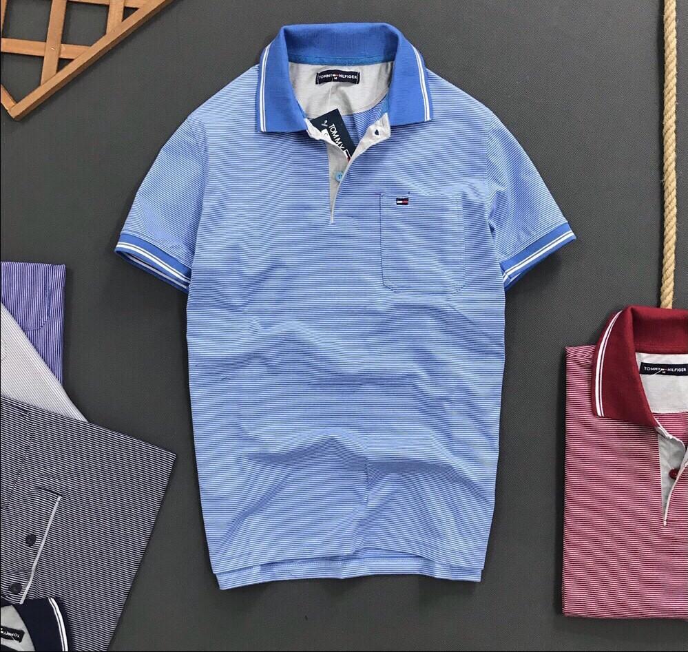 [HCM]ÁO THUN NAM TRUNG NIÊN CỔ BẺ CÓ TÚI ( 100% COTTON XUẤT KHẨU)