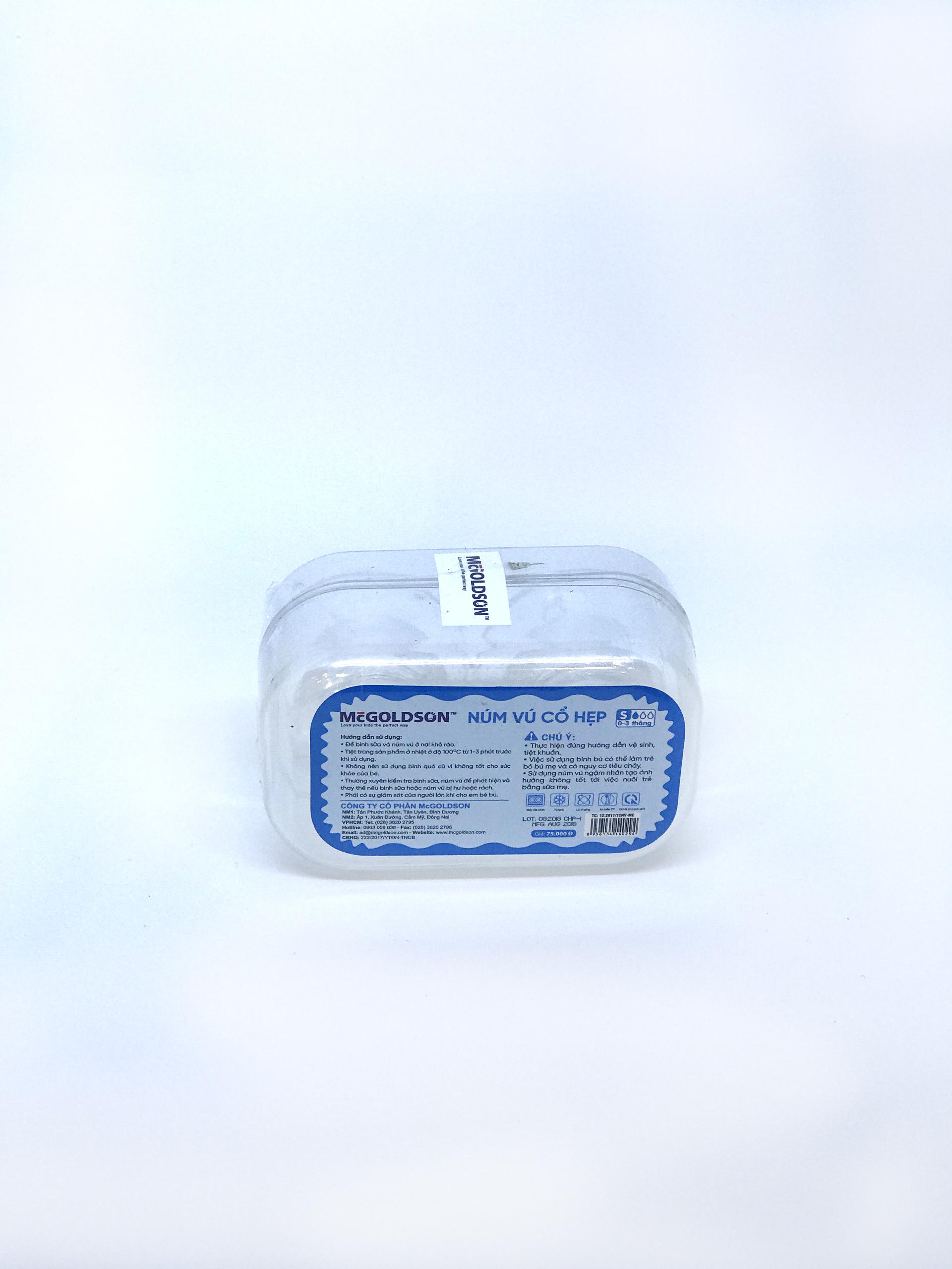 [HCM]Núm vú cổ hẹp siêu mềm McGOLDSON Premium (2 cái/hộp)