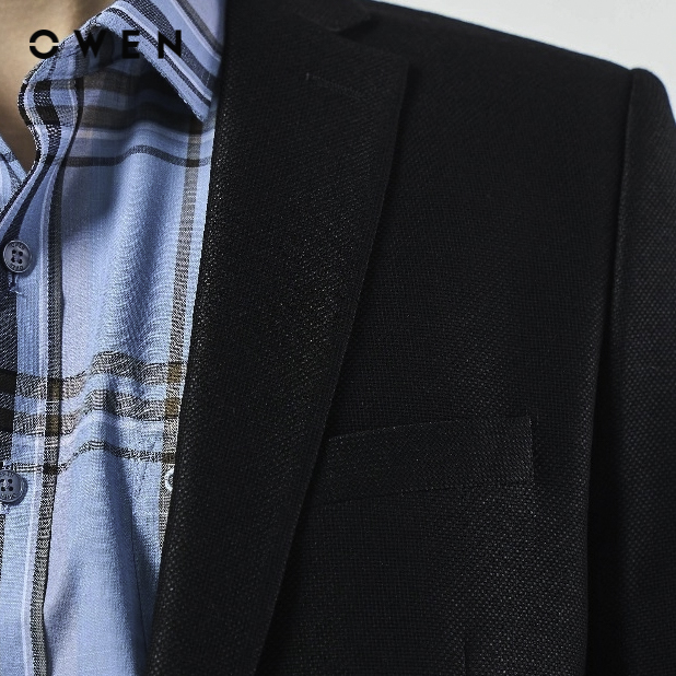 OWEN - Blazer Regular Fit BL231492 màu Đen chất liệu Namu