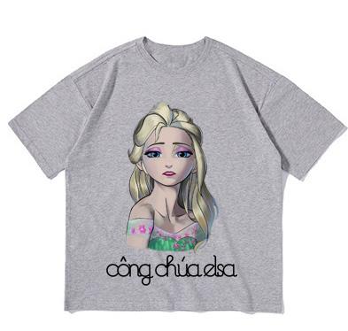 Áo thun bé gái in hình dễ thương M29 Thương Hiệu Elsa