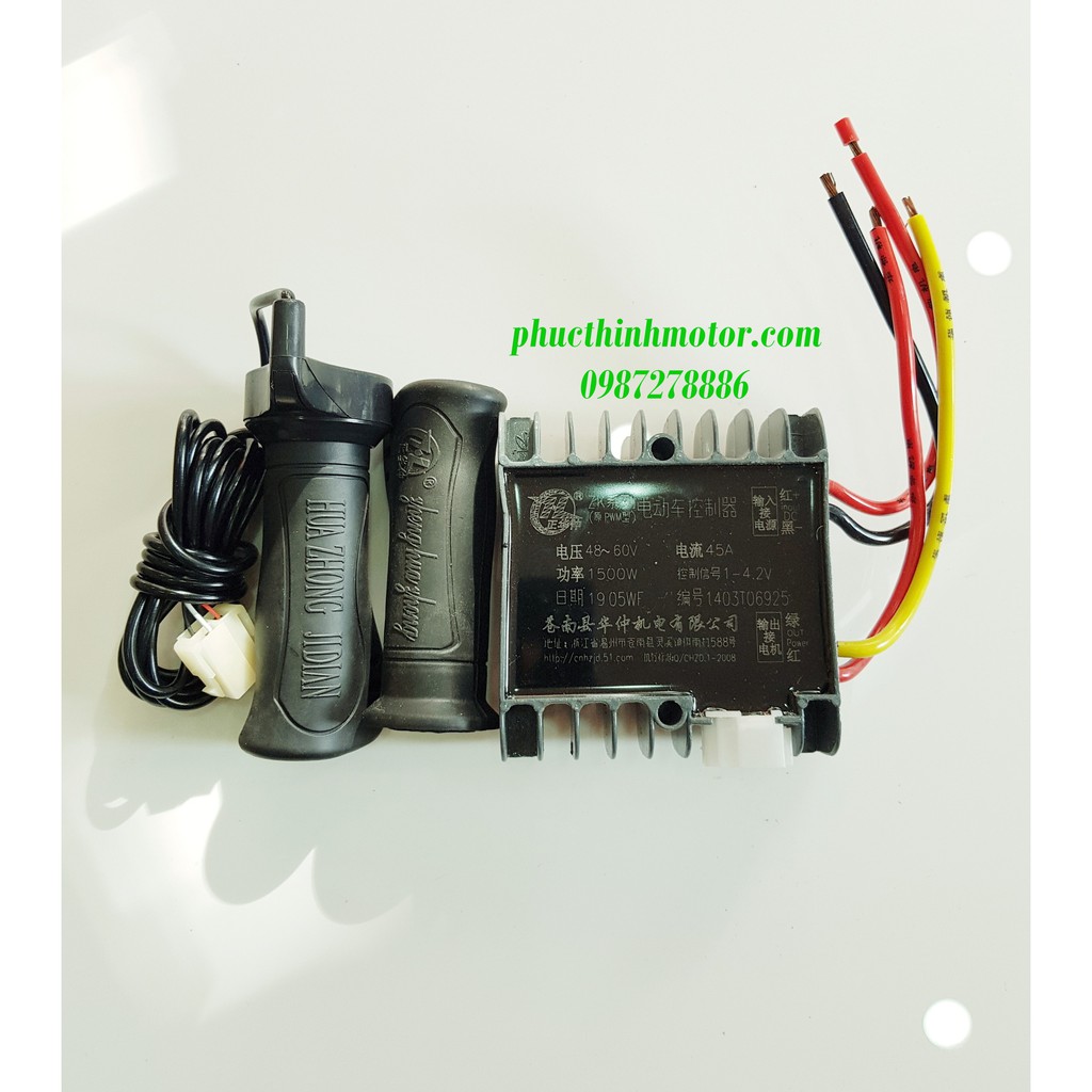 Điều tốc 12v-60v1500w 45A và tay ga