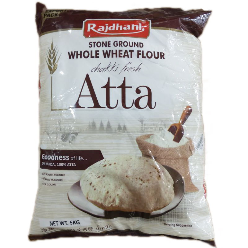 Bột Mì Nguyên Cám Ấn Độ Atta Rajdhani gói 5kg