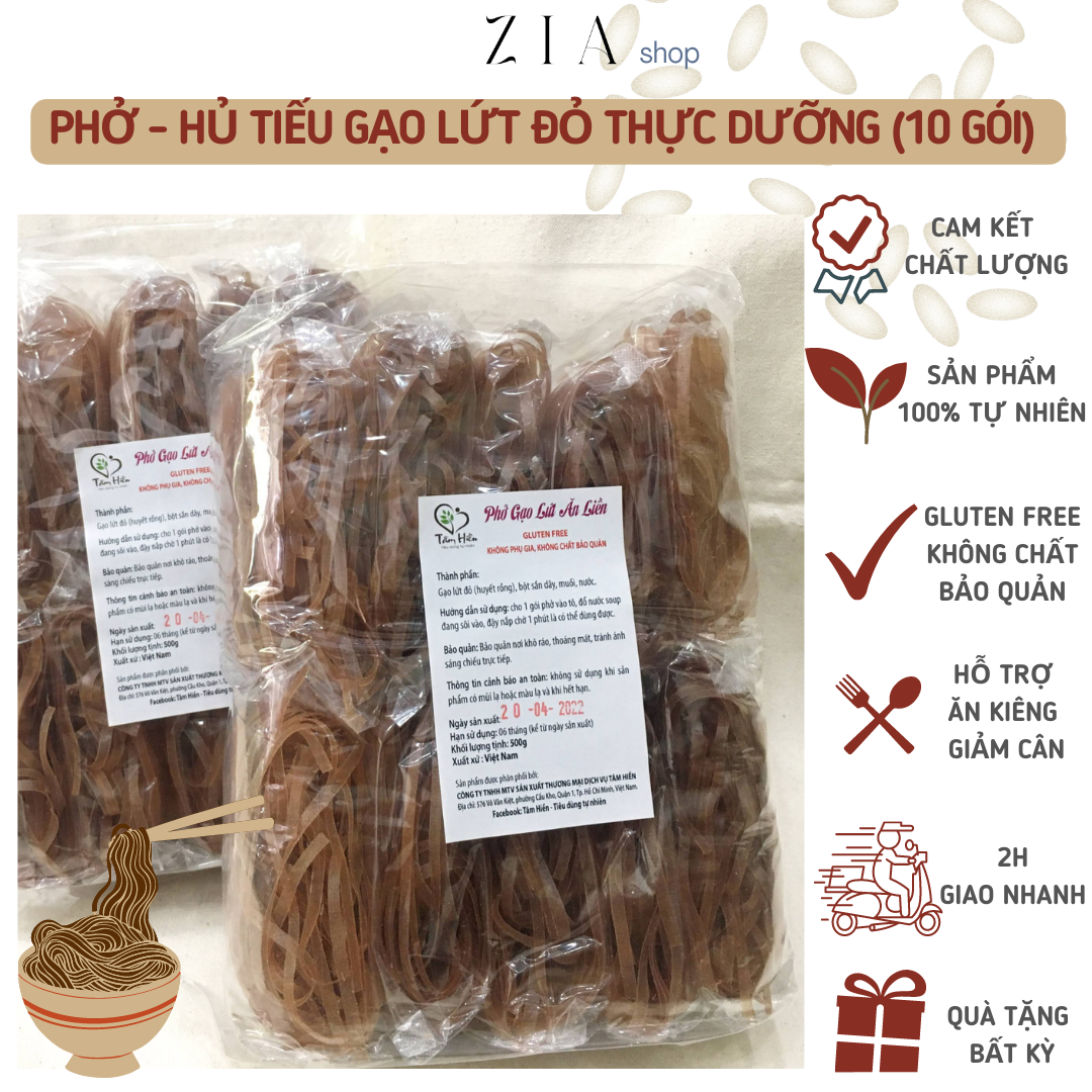 PHỞ VÀ HỦ TIẾU GẠO LỨT ĐỎ THỰC DƯỠNG CHO ĂN KIÊNG, EAT CLEAN
