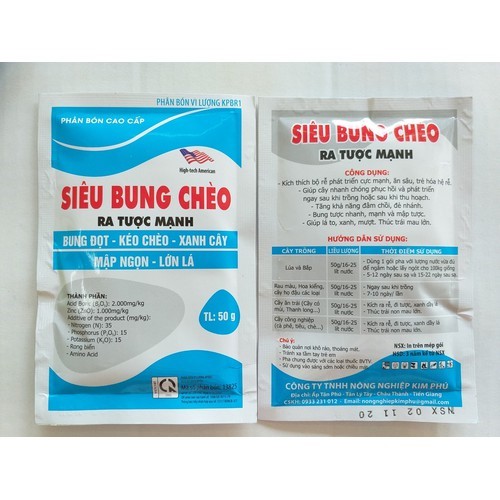 Phân bón vi lượng cao cấp Siêu Bung Chèo - 50g