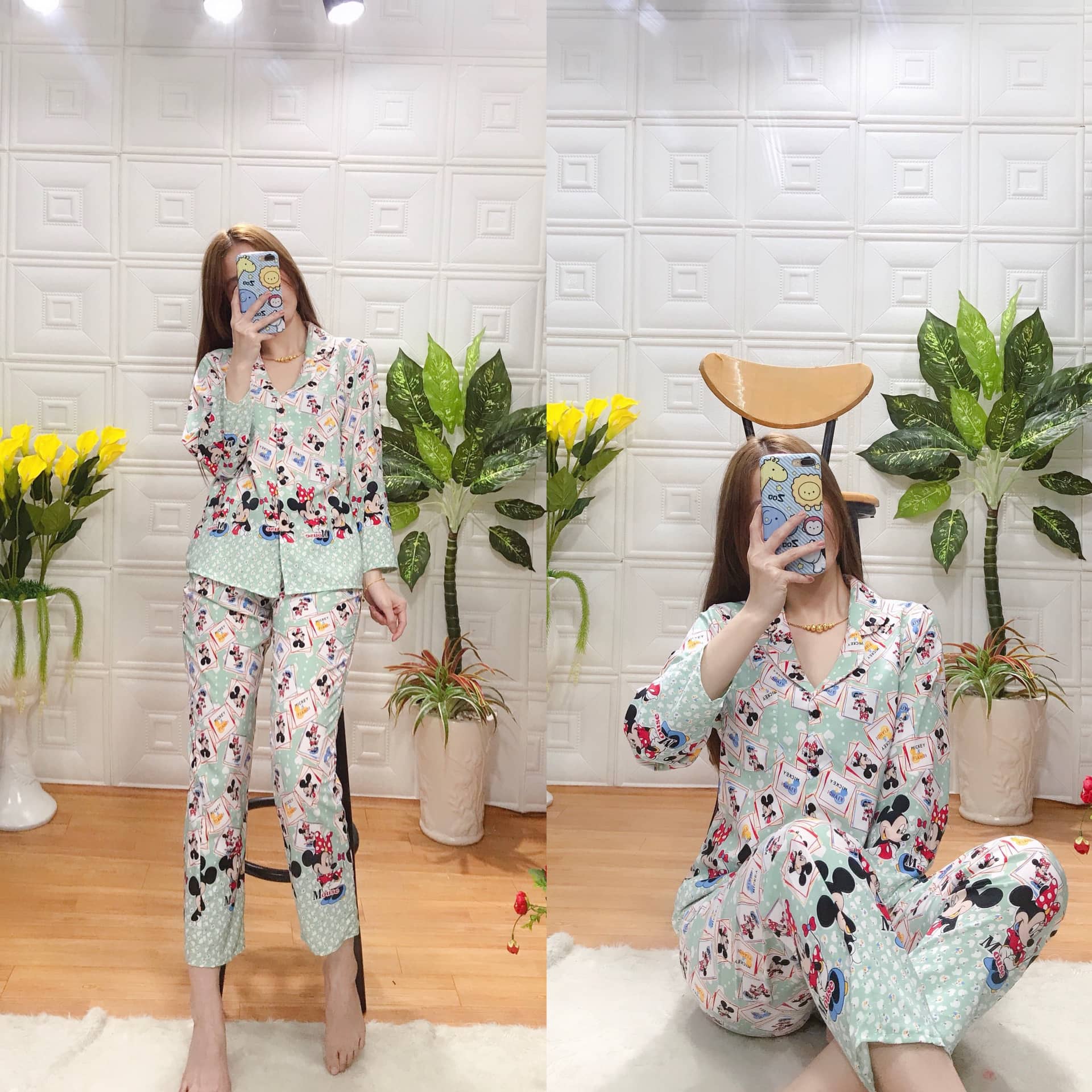 [HCM]Đồ ngủ nữ - Đồ bộ lụa satin cao cấp