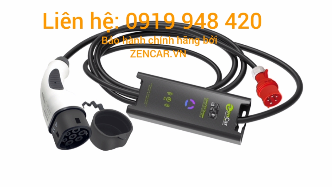 Bộ sạc zencar 16a 11kw 380v loại 2 evse 3 phases cho xe ô tô điện vinfast, audi, vovol, merceder...