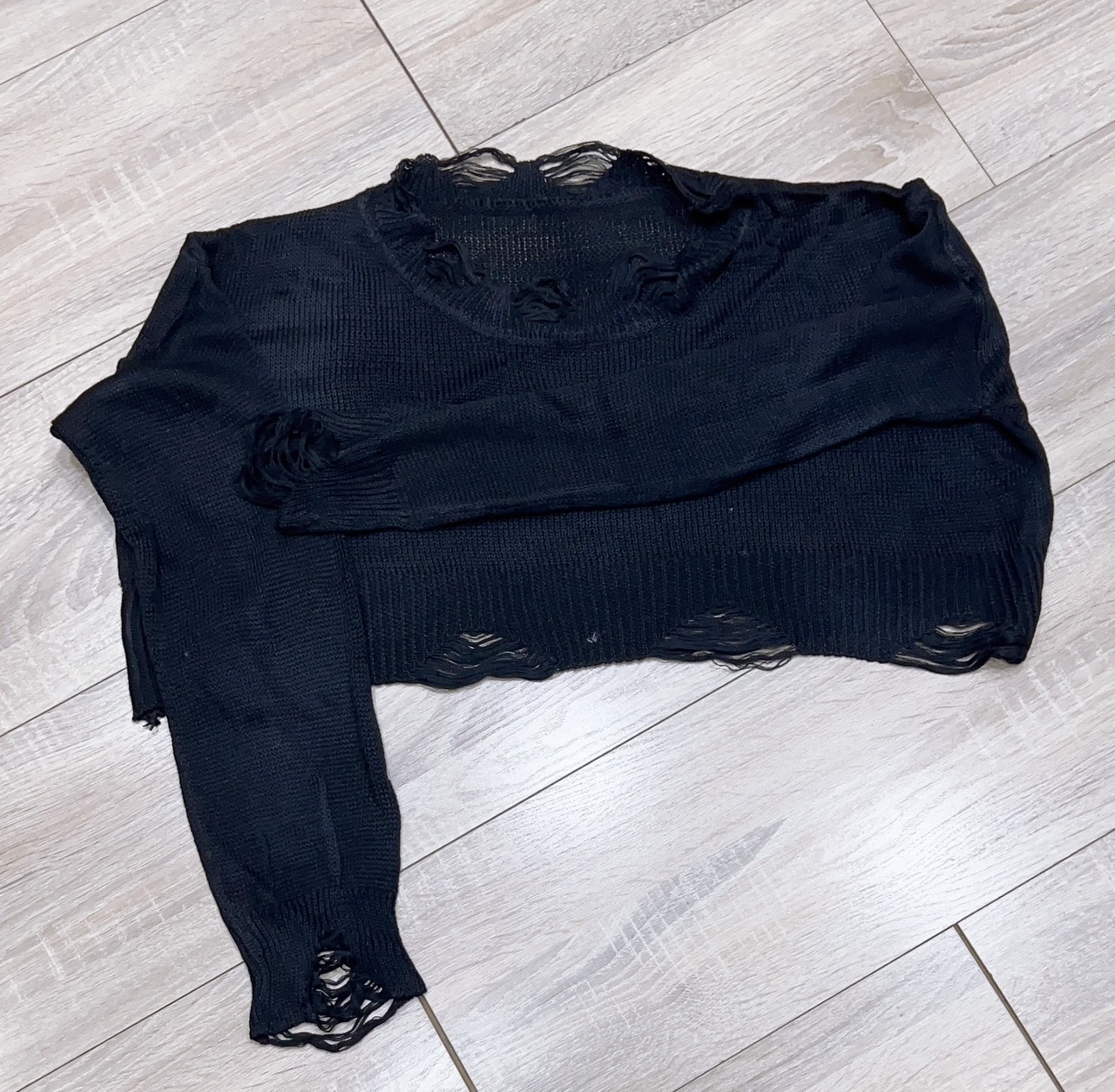 Áo len crop top quang châu