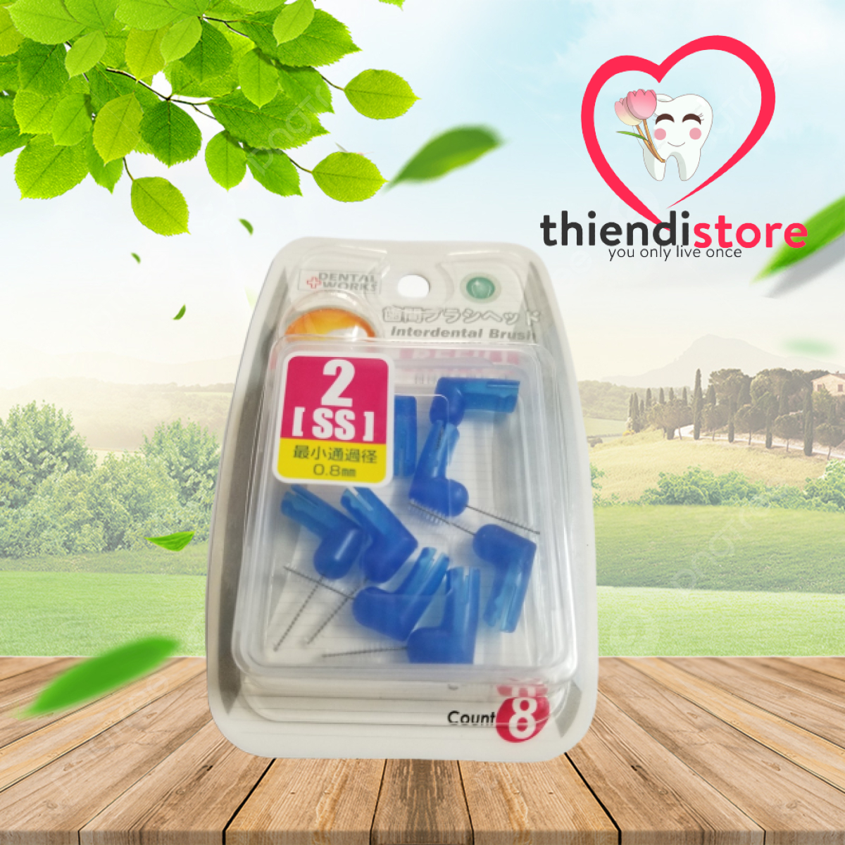 Bộ 8 đầu bàn chải kẽ răng Nhật Bản CH3