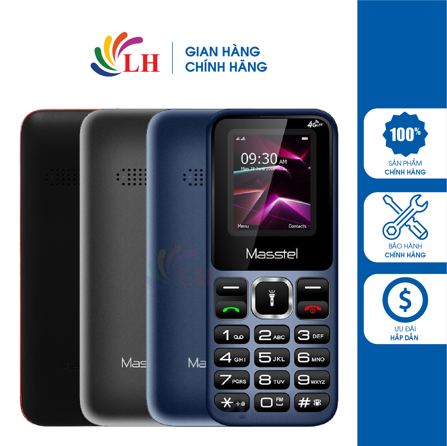 Điện thoại Masstel izi 10 - Hàng chính hãng - Kết nối 4G