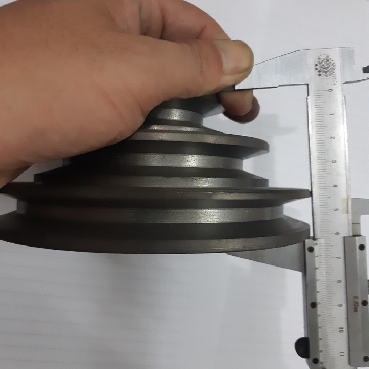 Puly sắt 15 phân 3 tầng rãnh A