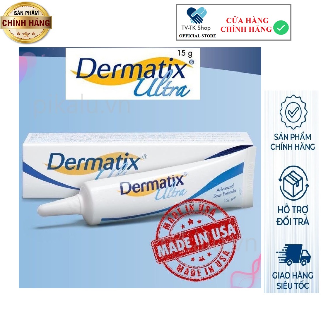 Gel dematix ultra scar - giảm mụn trứng cá - mờ thâm sẹo - dưỡng trắng da