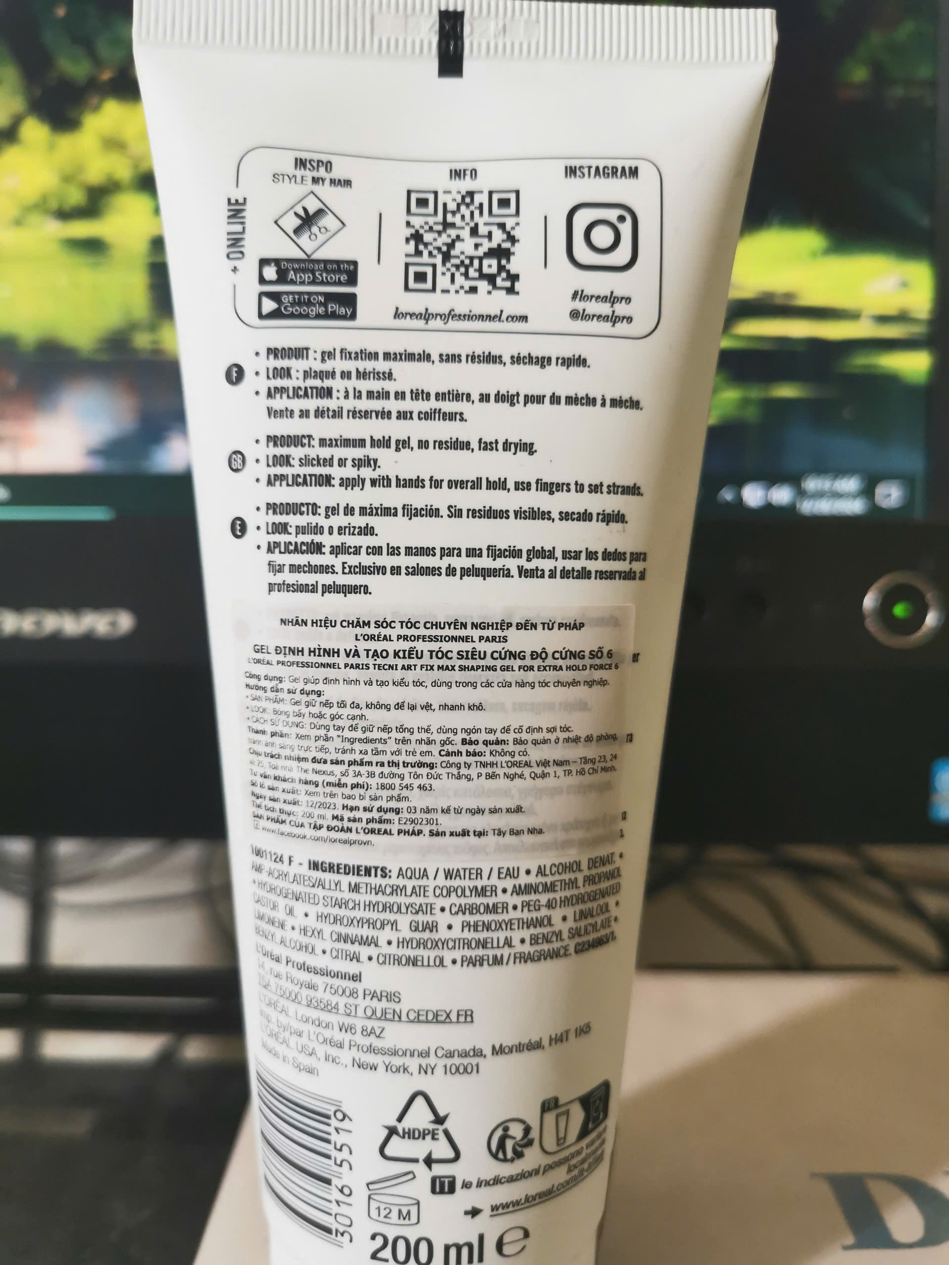 [HCM]gel tạo kiểu loreal fix max 200ml