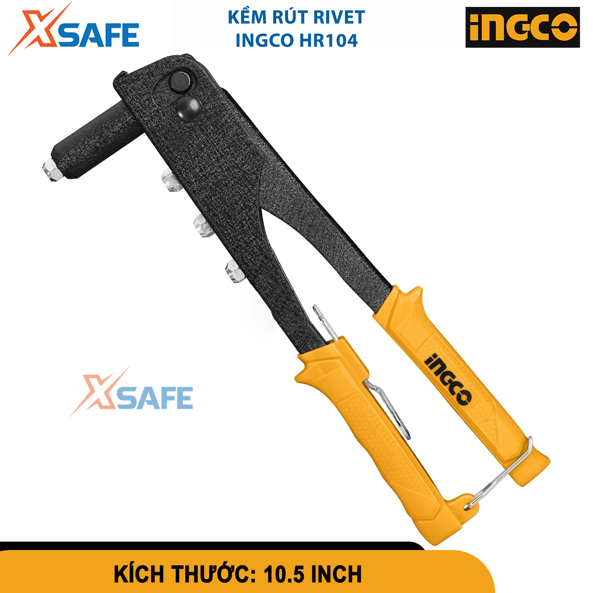 Kềm rút rivet Ingco kích thước từ 10 đến 10.5inch kích thước áp dụng 2 ...