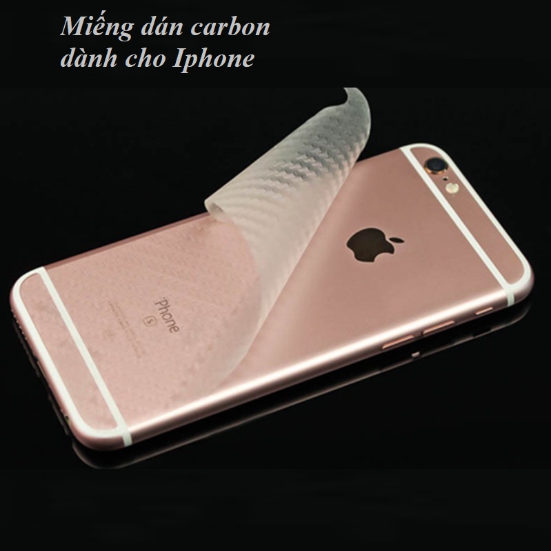 Miếng dán bảo vệ lưng máy carbon - cho dòng máy iphone