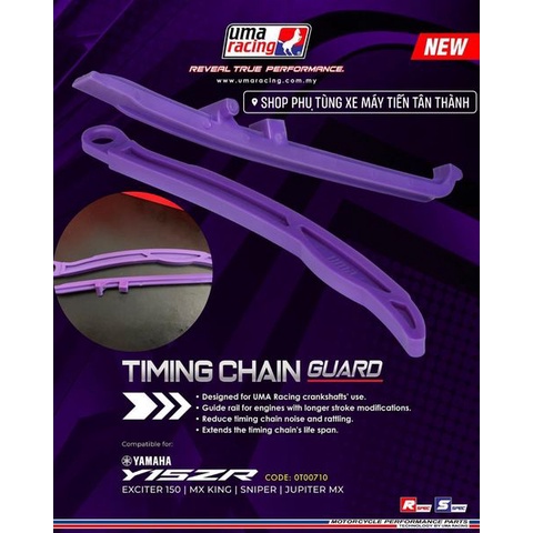 Thằn lằn sên cam uma racing dên đôn exciter 150 + 6mm