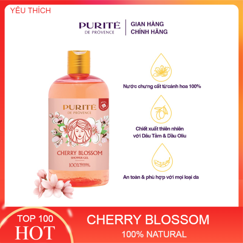 [HCM]Sữa Tắm Sáng Mịn Hoa Anh Đào Purité 250ml ( Date mới nhất )