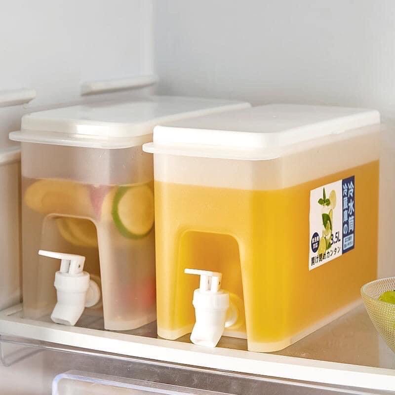 Bình đựng nước có vòi để tủ lạnh dung tích 3.5L, bình đựng nước trái cây