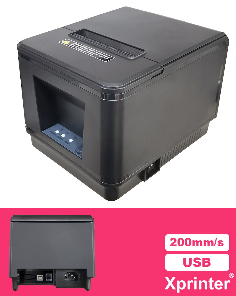 Máy in hóa đơn (Bill), máy in nhiệt Xprinter X200 cổng USB. Tặng kèm 5 cuộn giấy in nhiệt K80