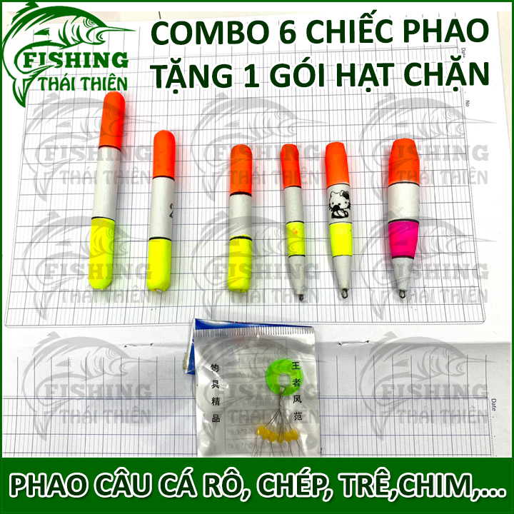 [HCM]Combo 6 phao câu cá bằng mút dùng câu cá rô cá chép cá trê
