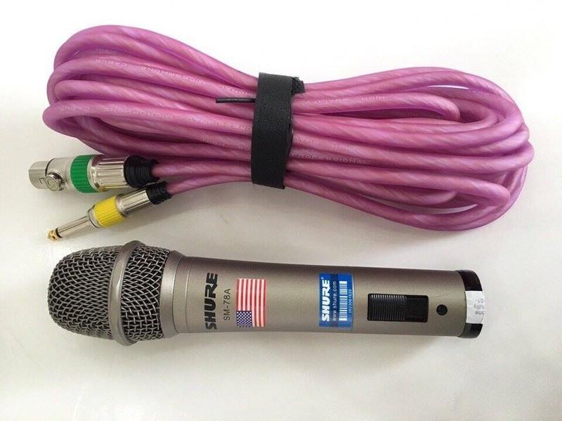 Micro có dây karaoke SHURE SM-78A cao cấp ( Nâu )