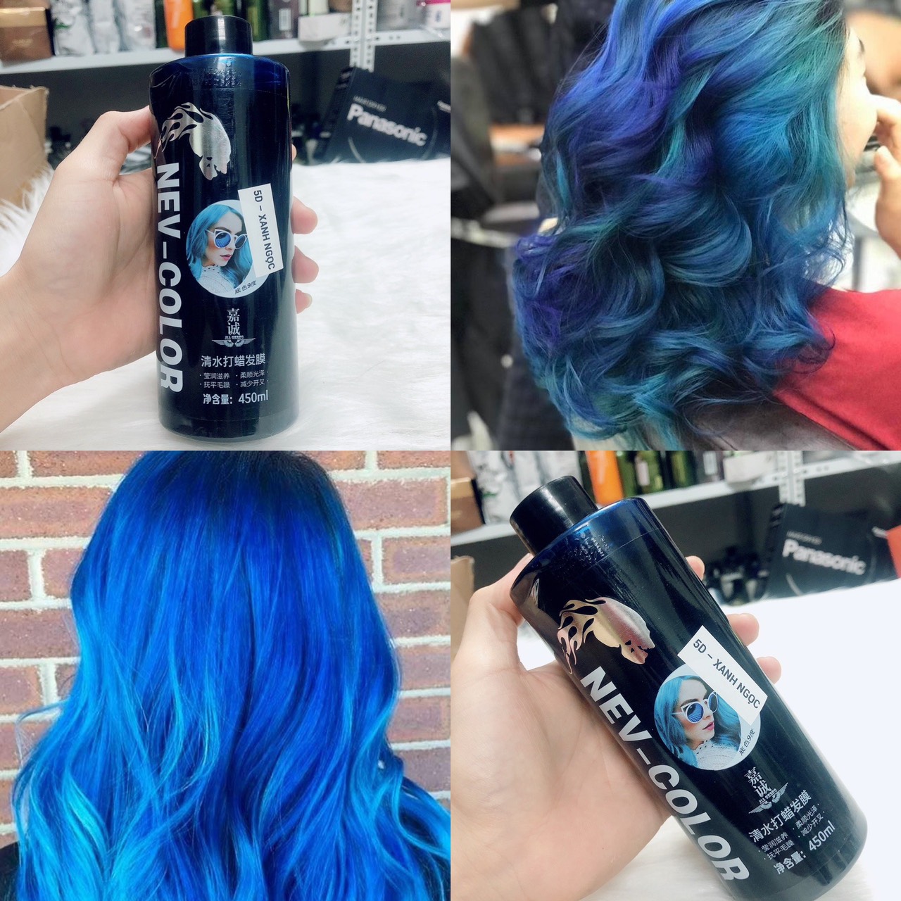 Nhuộm Phủ Bóng Xanh Ngọc - Sapphire Blue 450ml