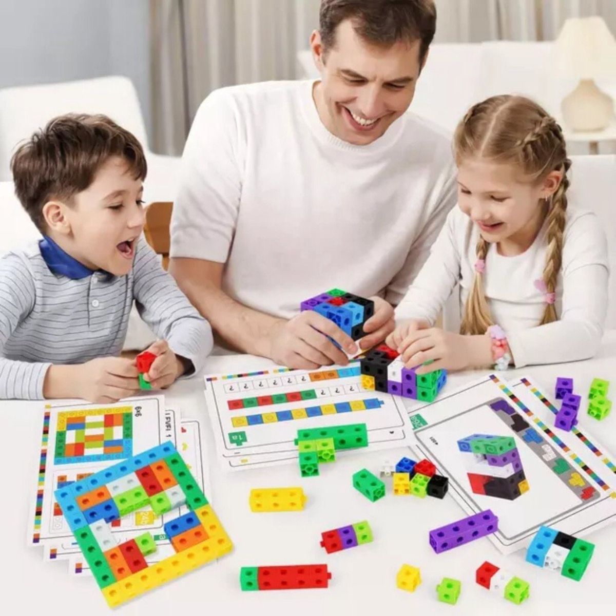 Math link cube number block educational toy kid miniture thinking math learning tools-Soc shop 2023
