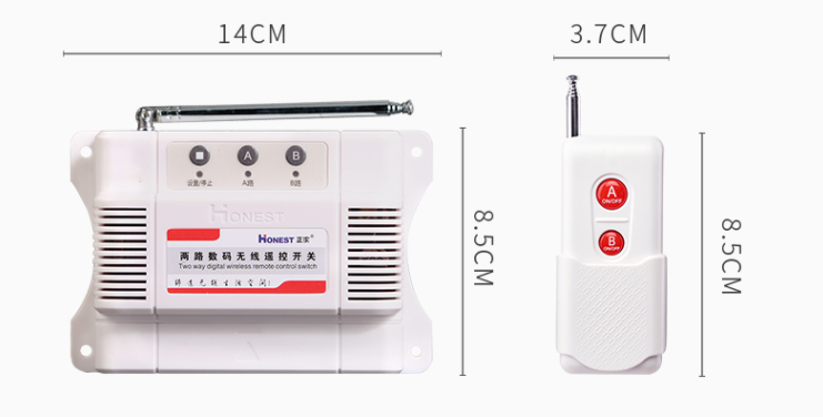 Bộ điều khiển từ xa 2 kênh 220V/380V 1Km