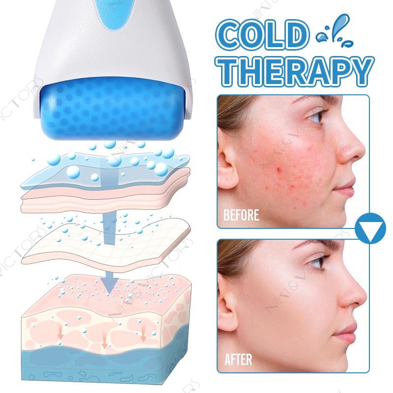 Thanh Lăn Đá Lạnh Ice Roller Dụng Cụ Lăn Lạnh Massage Mặt Làm Dịu Da