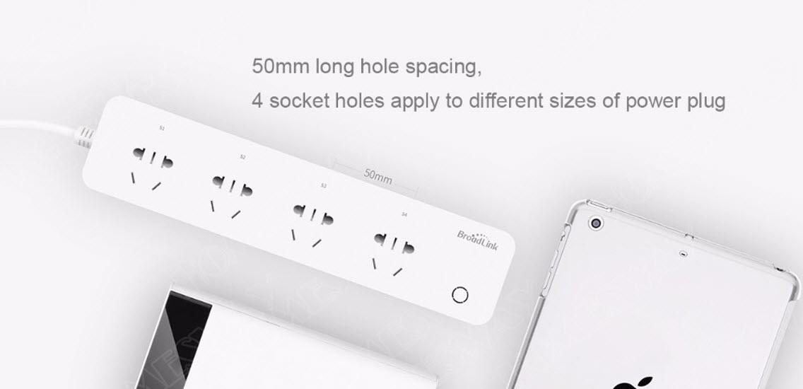 Ổ cắm điều khiển từ xa wifi Broadlink MP1 - 4 socket