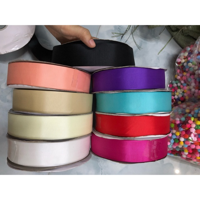 Ruy băng gân bản 4cm 8k/mét