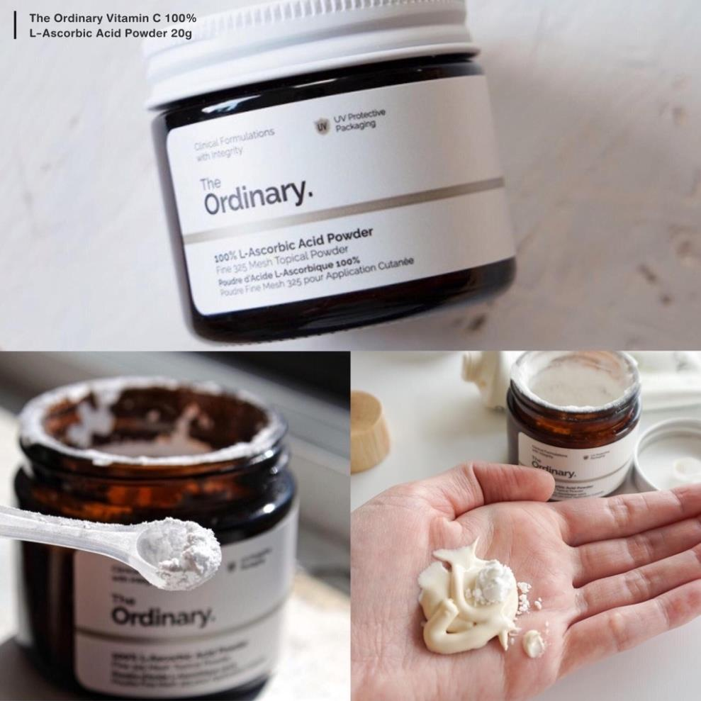 The Ordinary Bột Vitamin C 100% L-Ascorbic Acid Powder kem body siêu trắng nhanh toàn thân chống oxy hóa dưỡng trắng da