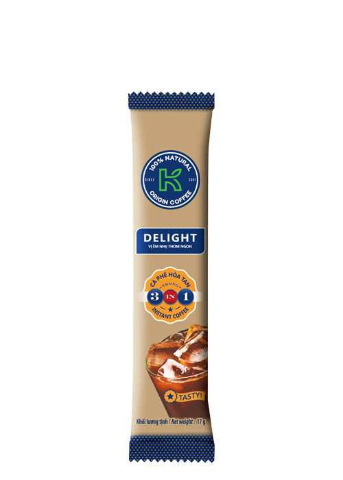 Cà Phê Hòa Tan K Coffee Delight 3in1 (255G / Hộp)