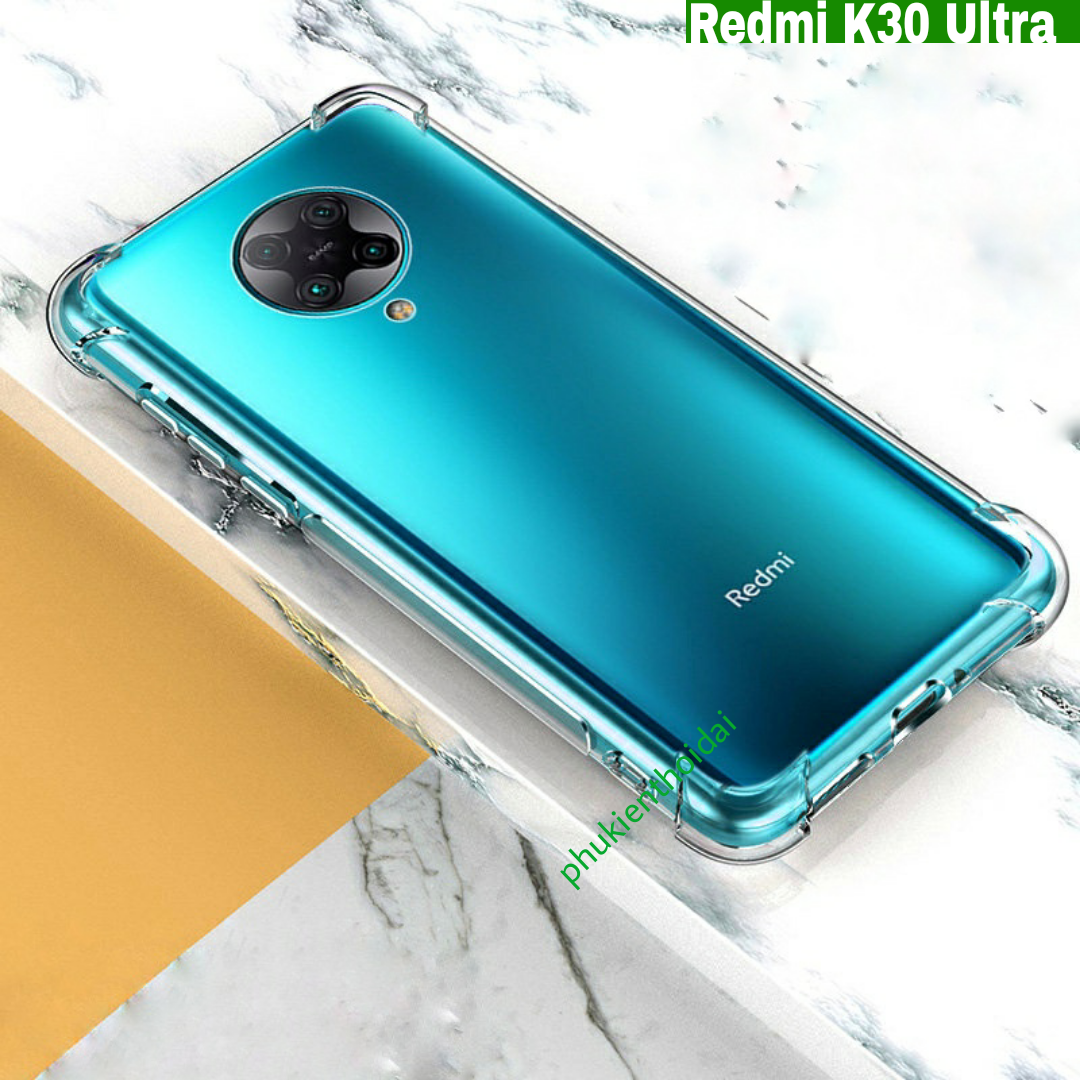 Ốp lưng Redmi K30 Ultra dẻo trong lồi 4 góc chống sốc lâu ố vàng
