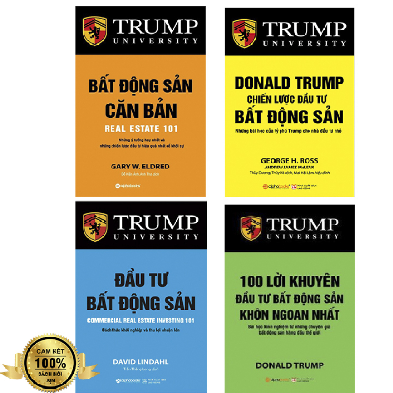 Combo 4 Sách Bất Động Sản Donald Trump: Bất Động Sản Căn Bản + Chiến Lược Đầu Tư Bất Động Sản + 101 Lời Khuyên BĐS + Đầu Tư Bất Động Sản + [Tặng Bookmark]
