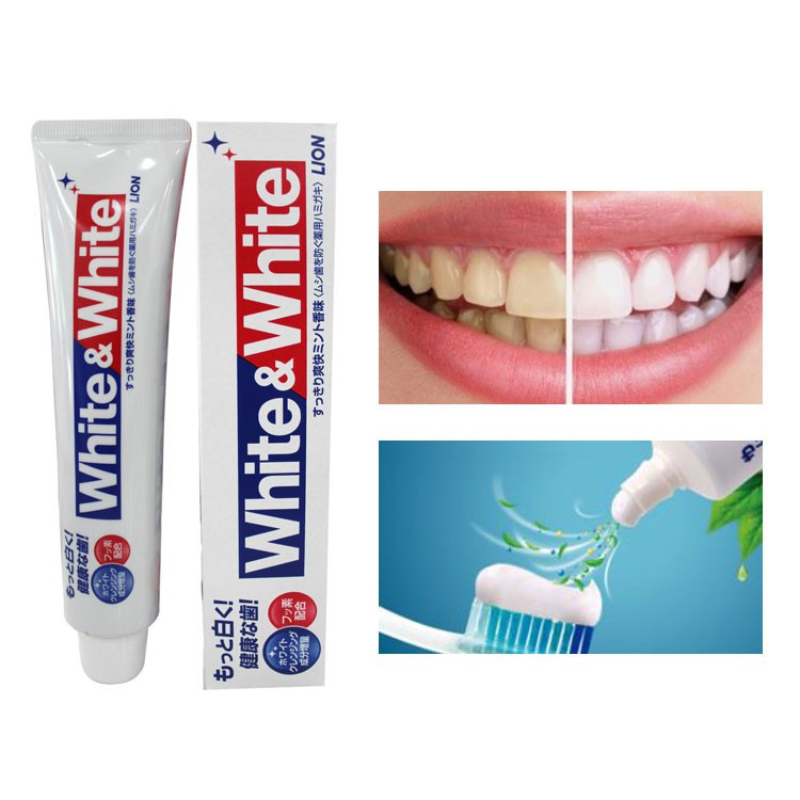 Kem Đánh Răng Trắng Răng White & White Nhật Bản 150g