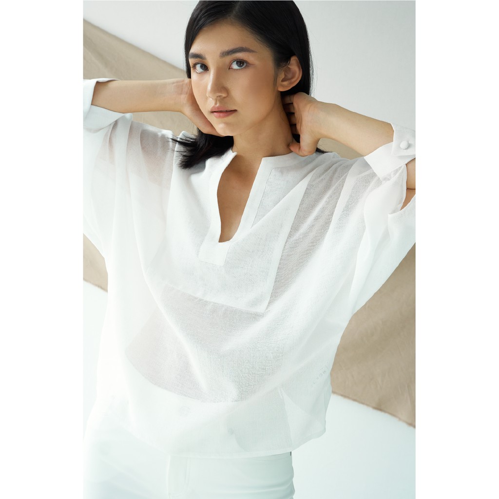 Áo cổ V lanh 2ND DATE TOP029W