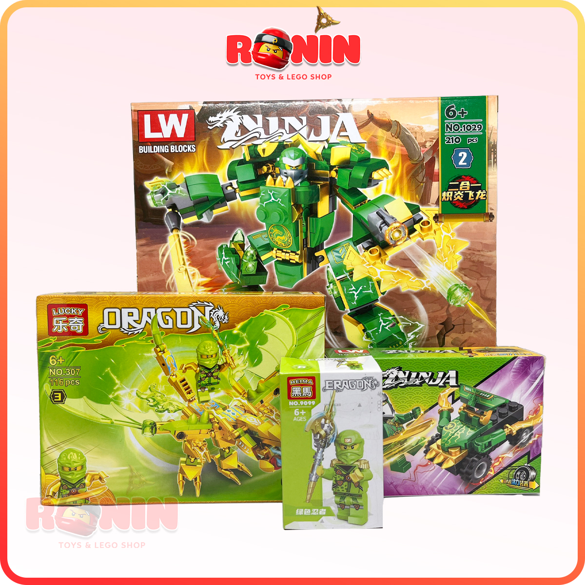 Đồ Chơi Lắp Ráp Lego Ninjago : Combo Lắp Ráp Ninja Xánh Lá Lloyds [Ninjago Bộ Theo Màu]