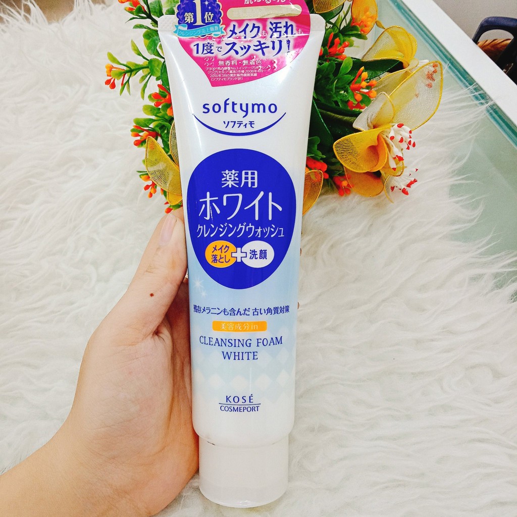 Sữa rửa mặt Trắng da Kosé Softymo Cleansing Foam White 190g