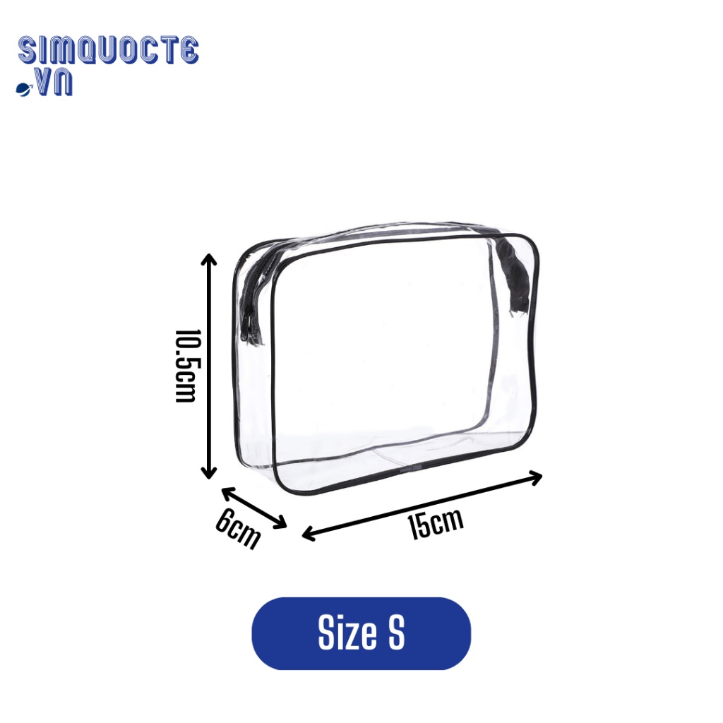Túi đựng mỹ phẩm trong suốt đựng đồ dùng cá nhân đi du lịch chống thấm nước tiện lợi TMP39