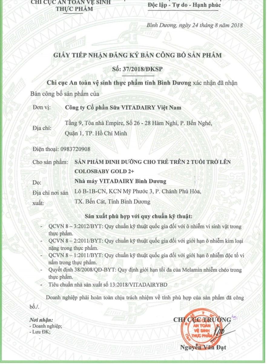 Sữa ColosBaby Gold số 2+ 800G (2 tuổi trở lên)
