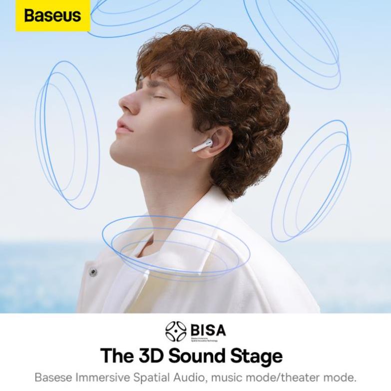 Tai Nghe Bluetooth Baseus WX5 4-Mic ENC Sử Dụng 30 Giờ