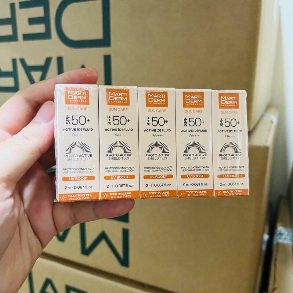 [ Mini size 2ml ] Kem Chống Nắng MartiDerm Sun Care Active (D) Fluid SPF50+